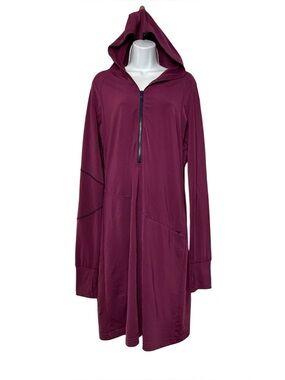 Title Nine Regulator Hoodie Tunic Dress 1/2 Zip Pocket Thumbholes Active Medium